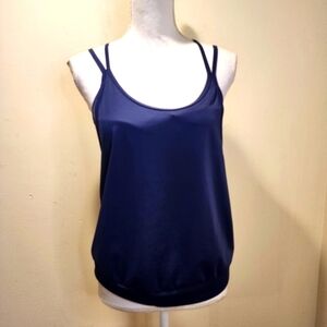 ATHLETA NAVY BLUE Tankini Athletic Top 34b/c